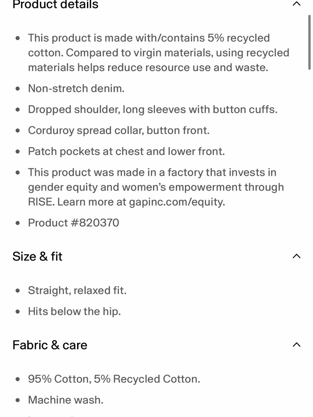 GAP Relaxed Denim Chore Jacket - Picture 5 of 8